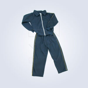 Pants Felpa Escolar Azul Marino Línea Amarilla