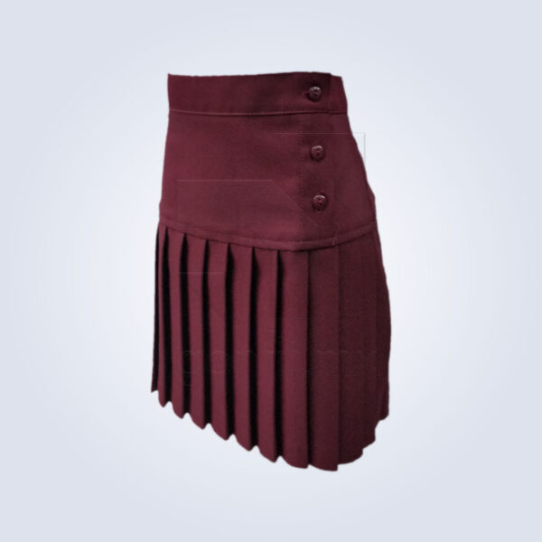 Falda Escolar Plisada con Peto Golden Tinto