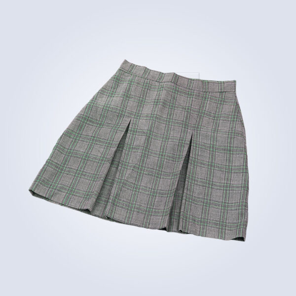 Falda Escolar con Madres Principe de Gales Verde