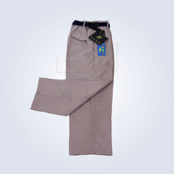Pantalón Boxer Pata de Gallo Escolar Rojo