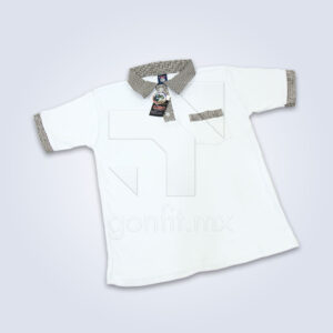 Playera Lobito Escolar Pata de Gallo Café