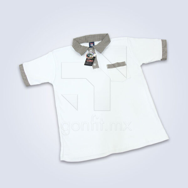Playera Lobito Escolar Pata de Gallo Café