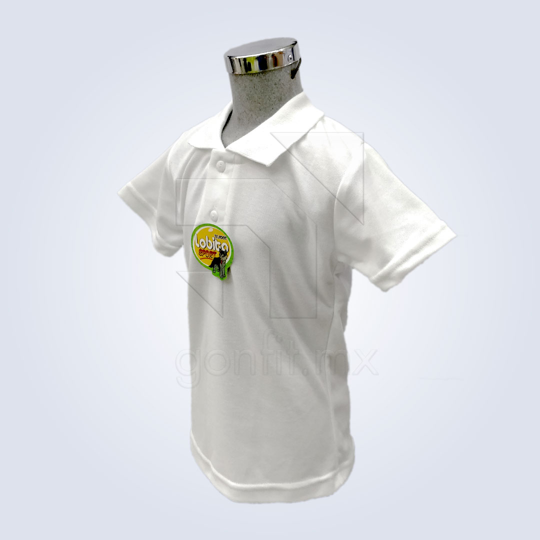 Playera Lobito Escolar Blanca