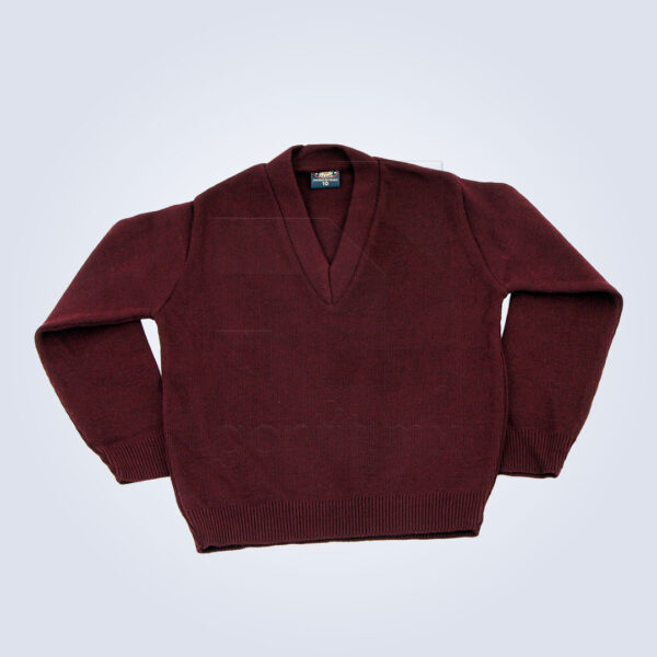 Súeter Escolar Cerrado Tinto
