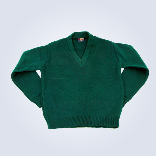 Súeter Escolar Cerrado Verde